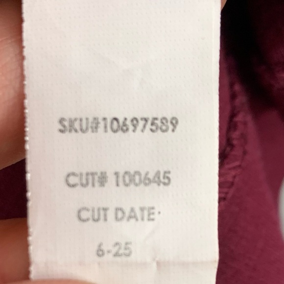 Torrid | Burgundy Ruched Sleeve Open Front Blazer Size 2X - Picture 6 of 7